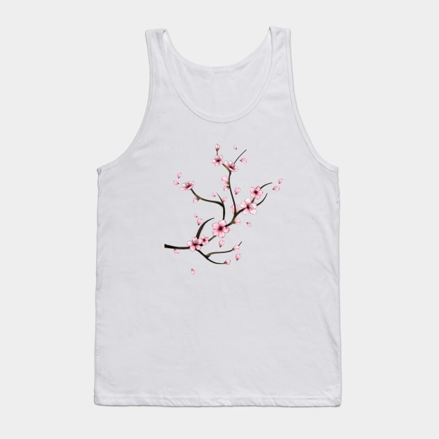 Cherry Blossoms Tank Top by Mitalim